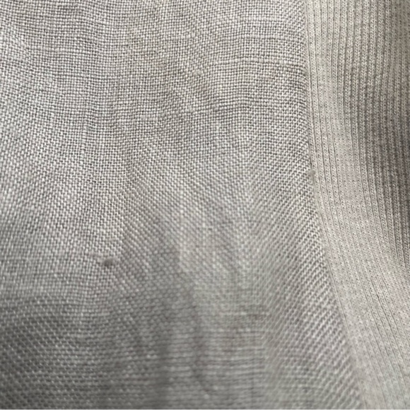 Lou and Grey 100% linen Jacket Open Face waterfall sweater Natural tan Flax S - Picture 12 of 12